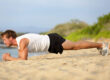 fitness man plank exercise